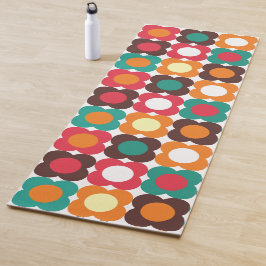 Groovy 70s Retro Flower Pattern | Bold Boho Floral Yogamat