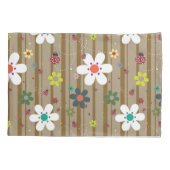 Groovy 70s Retro Hippie Flower Power Ladybug Kussensloop (Achterkant)