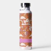 Groovy 70s Retro Hippie Peace Sinaasappel Bohemian Waterfles (Rechts)