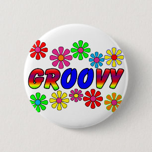 Groovy 70's Retroventilatorventilatoren Ronde Button 5,7 Cm
