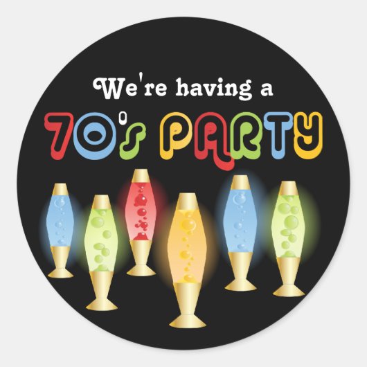 Groovy 70s ronde sticker (Voorkant)