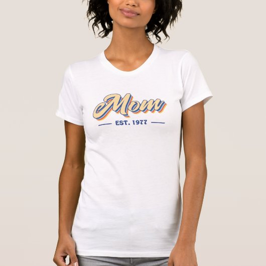 Groovy 70s Script Moeder Gevestigd T-shirt (Voorkant)