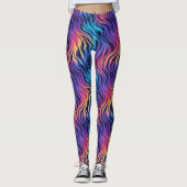 Groovy 90s stijl multicolor boho leggings (Voorkant)
