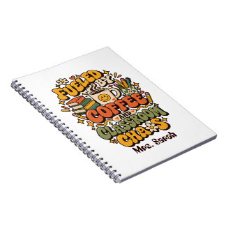 Groovy, aangedreven door koffie en klaslokaalchaos notitieboek