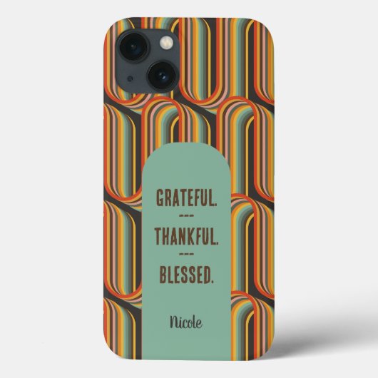 Groovy Abstract dankbaar dankbaar gezegend Case-Mate iPhone Case (Achterkant)