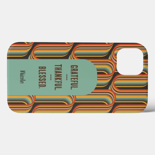 Groovy Abstract dankbaar dankbaar gezegend Case-Mate iPhone Case (Achterkant (horizontaal))