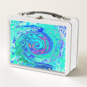 Groovy Abstract Ocean Blue en Green Liquid Swirl