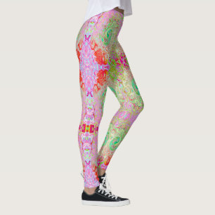 Groovy Abstract Retro Deel Groen Vloeibaar Zwenk Leggings