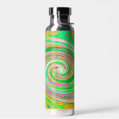 Groovy Abstract Retro Green en Hot Pink Waterfles (Links)
