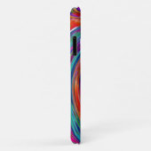 Groovy Abstract Retro Magenta Dark Rainbow Swirl Case-Mate iPhone Case (Achterkant/rechts)