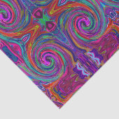 Groovy Abstract Retro Magenta Dark Rainbow Swirl Tissuepapier (Detail)