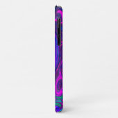 Groovy Abstract Retro Magenta en Paars Swirl Case-Mate iPhone Case (Achterkant/links)