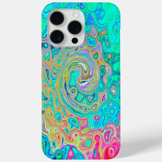 Groovy Abstract Retro Rainbow Liquid Swirl Case-Mate iPhone Case (Achterkant)