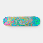 Groovy Abstract Retro Rainbow Liquid Swirl Skateboard (Horizontaal)