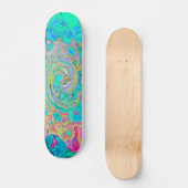 Groovy Abstract Retro Rainbow Liquid Swirl Skateboard (Voorkant)