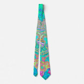 Groovy Abstract Retro Rainbow Liquid Swirl Stropdas (Achterkant)