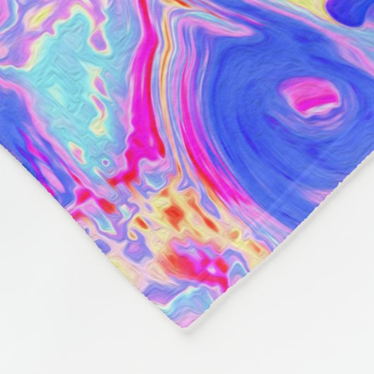 Groovy Abstract Retro Red, Paars en roze zwijn Fleece Deken (Hoek)