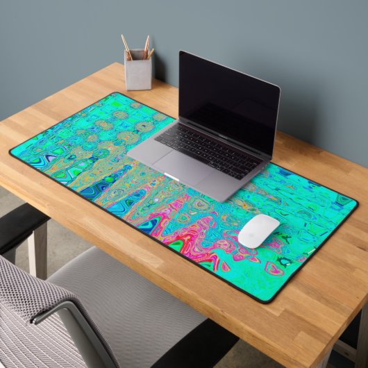 Groovy Abstract Retro Regenboog Atoomgolven Bureaumat (Kantoor 2)