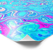 Groovy Abstract Retro Robin's Egg Blue Swirl Foto Afdruk (Hoek)