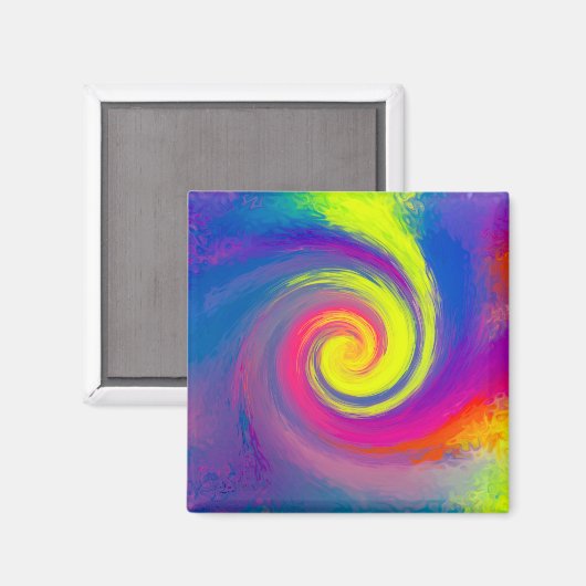 Groovy Abstract wervelwervelkolom Magneet (Voorkant / Achterkant)