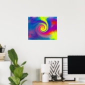 Groovy Abstract wervelwervelkolom Poster (Thuiskantoor)