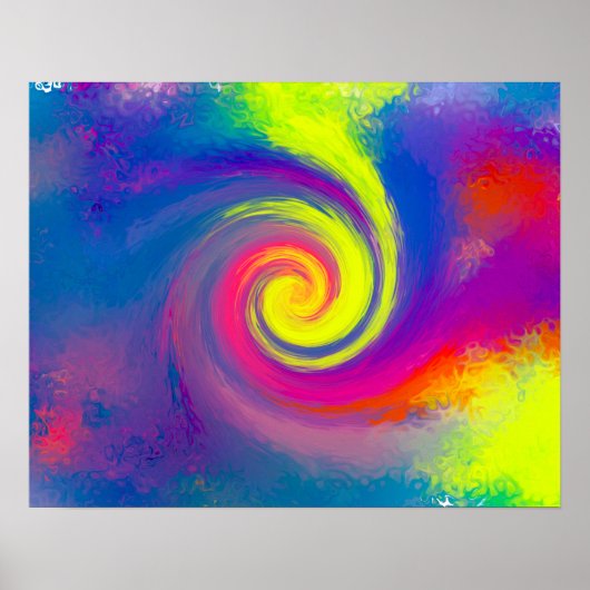 Groovy Abstract wervelwervelkolom Poster (Voorkant)