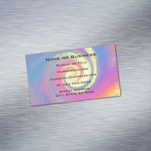 Groovy Abstract wervelwervelkolom Visitekaartje Magneet (Voorbeeld)