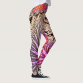 Groovy Abstracte Digitale Funky Boho Spiraal Fract Leggings (Rechts)