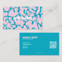groovy abstracte esthetische moderne visitekaart