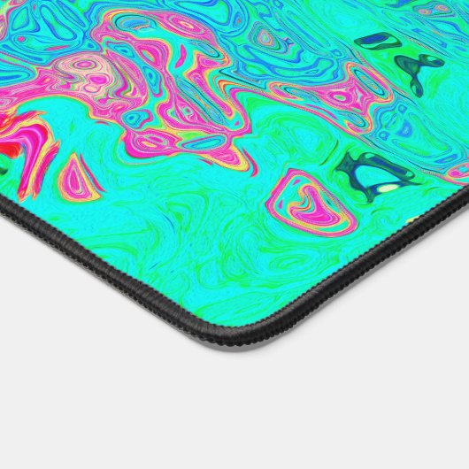 Groovy Abstracte Retro Rainbow Atomic Waves Bureaumat (Hoek)