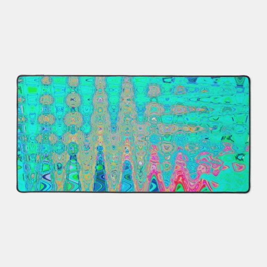 Groovy Abstracte Retro Rainbow Atomic Waves Bureaumat (Voorkant)