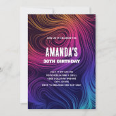 Groovy Abstracte Swirls en Circles Cool Birthday Kaart (Voorkant)