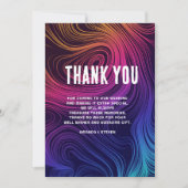 Groovy Abstracte Swirls en Cirkels Cool Bedankkaart (Voorkant)