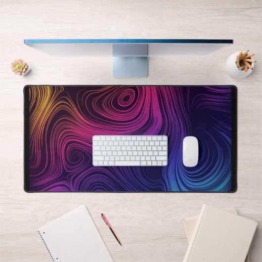 Groovy Abstracte Swirls en Cirkels Cool Bureaumat (Kantoor 1)