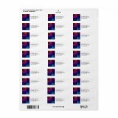 Groovy Abstracte Swirls en Cirkels Cool Etiket (Full Sheet)
