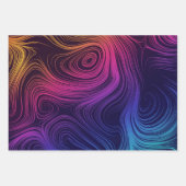 Groovy Abstracte Swirls en Cirkels Cool Inpakpapier Vel (Voorkant)
