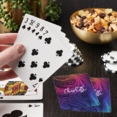 Groovy Abstracte Swirls en Cirkels Cool Pokerkaarten (Insitu)