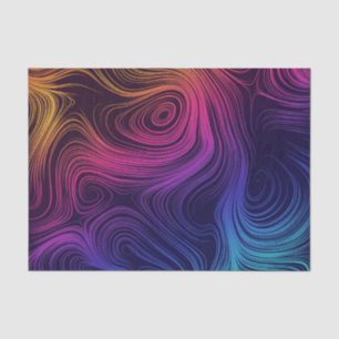 Groovy Abstracte Swirls en Cirkels Cool Tissuepapier