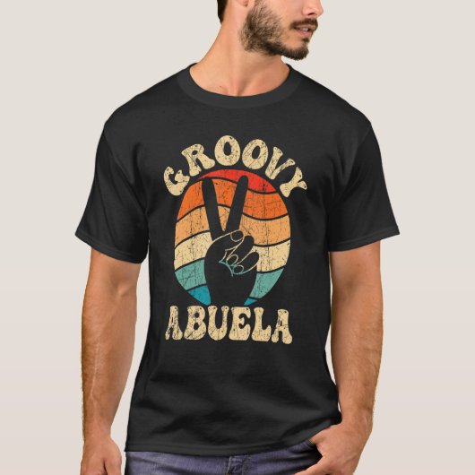 Groovy Abuela 70s Aesthetic Nostalgia 1970's Mexic T-shirt (Voorkant)