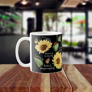 Groovy Affirmaties Positieve Bloemen Zelfzorg Koffiemok