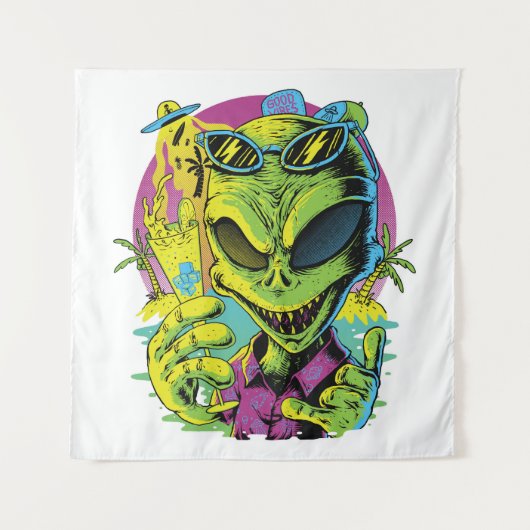 Groovy Alien Wandkleed (Voorkant)