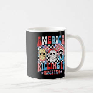 Groovy Amerika Doet Het Sinds 1776 Horror 4de Juli Koffiemok