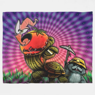 Groovy Animated Animals Fleece Deken