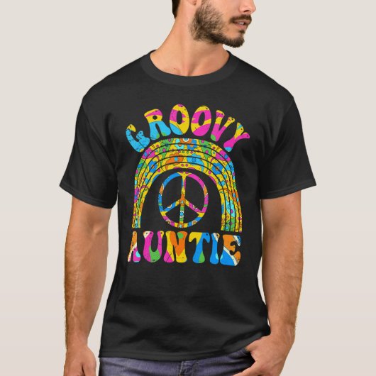 Groovy Auntie 70's Retro Hippie Au T-shirt (Voorkant)
