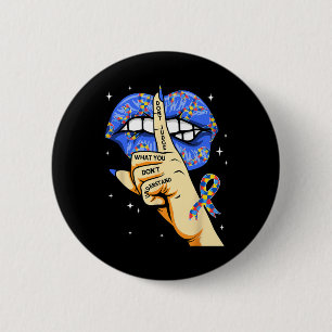 Groovy Autisme Bewustzijn Oordeel Niet Over Wat Je Ronde Button 5,7 Cm