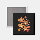 Groovy Autumn NICU Verpleegster Maple Leaf Herfst  Magneet (Voorkant / Achterkant)