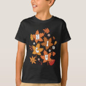 Groovy Autumn NICU Verpleegster Maple Leaf Herfst T-shirt (Voorkant)