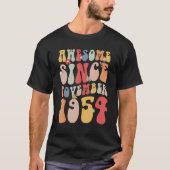 Groovy Awesome Since November 1954 Retro 68th T-shirt (Voorkant)