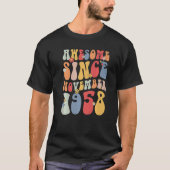 Groovy Awesome Since November 1958 Retro 64th T-shirt (Voorkant)