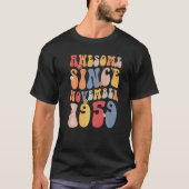 Groovy Awesome Since November 1959 Retro  63rd T-shirt (Voorkant)